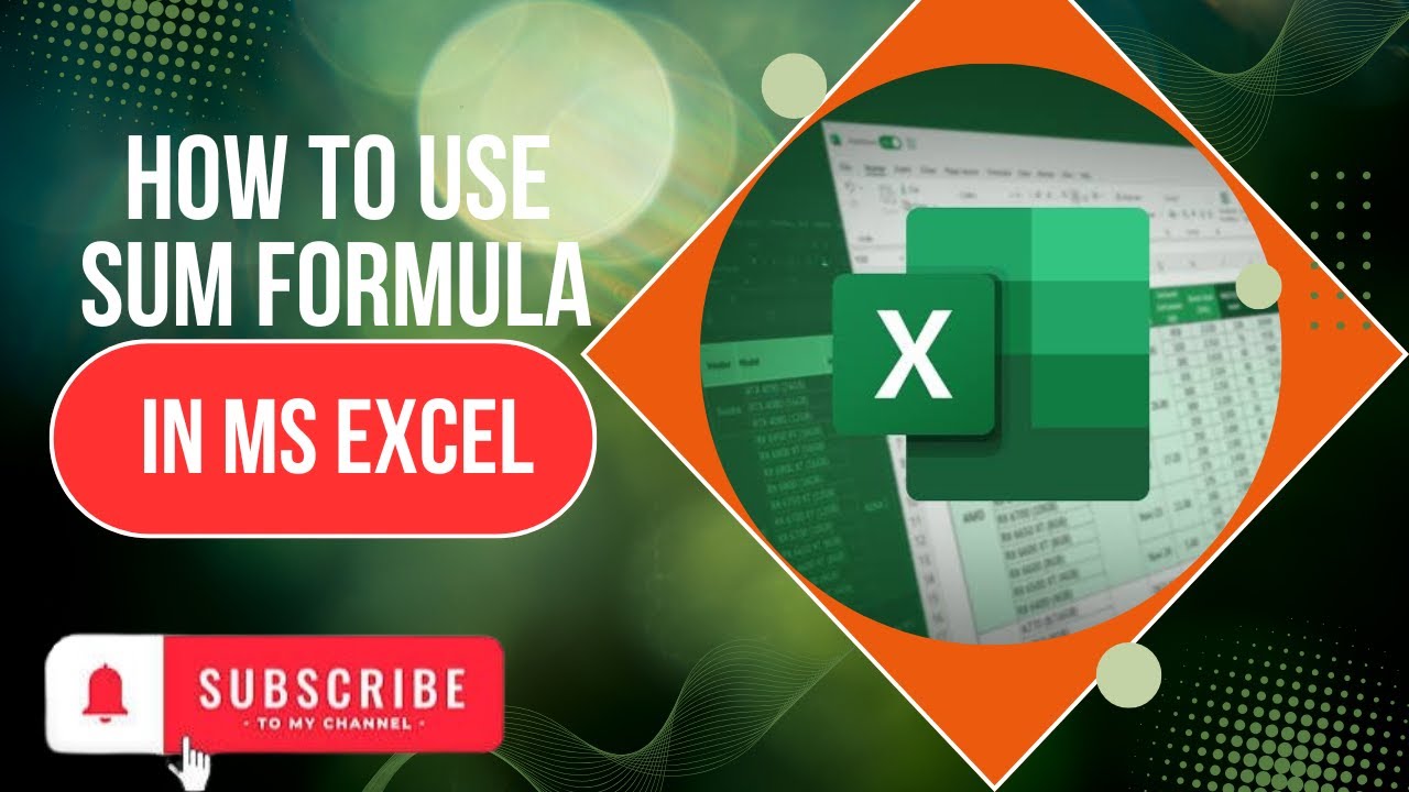 How to use sum formula in Ms EXCEL/Ms excel ka Ander sum formula ko ...