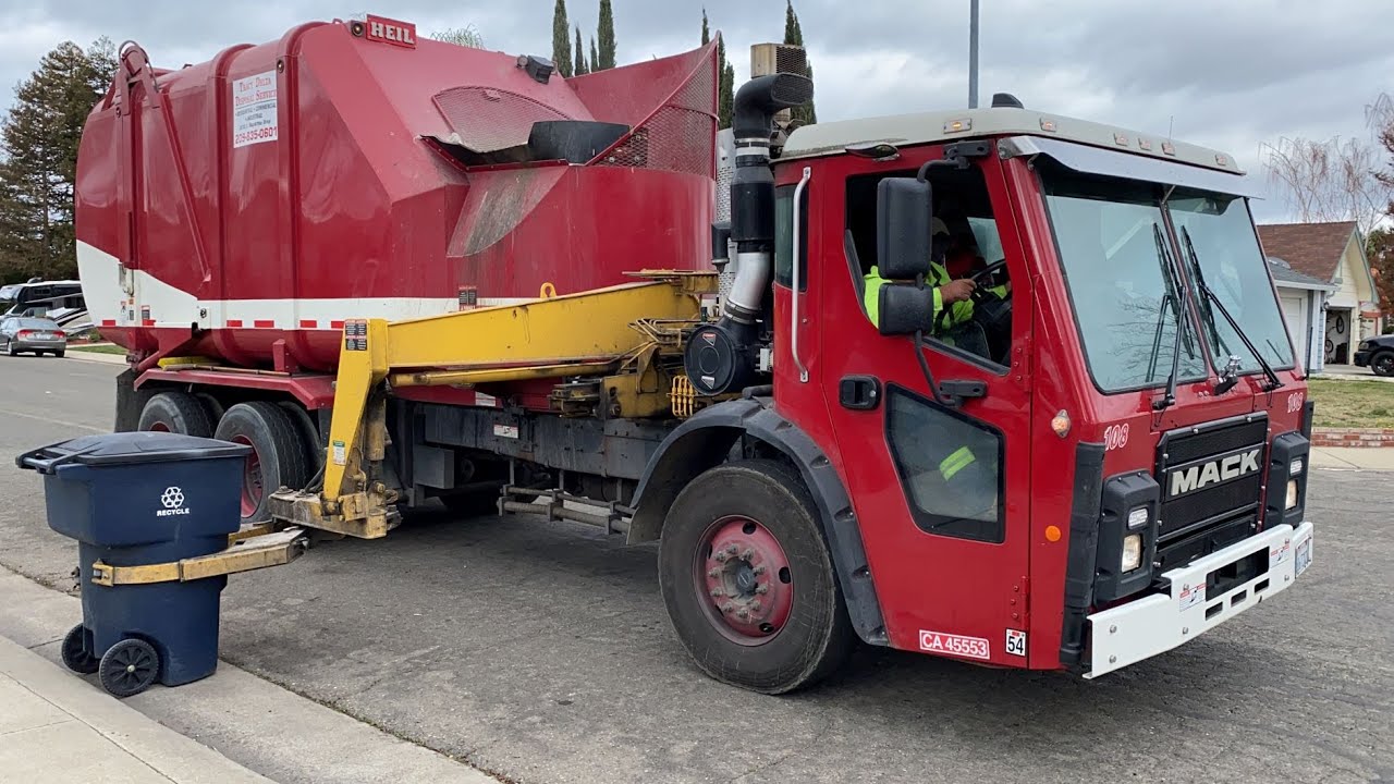 Tracy Delta Disposal Service Mack LR Heil Rapid Rail 108 YouTube