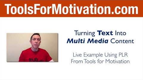 Turning PLR Text Into Multi-Media (Video, Audio, etc…) LIVE DEMO