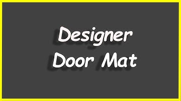Python Problems #21: Designer Door Mat