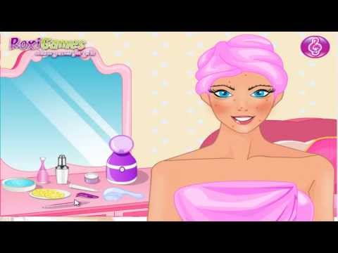 barbie facial and dress up games