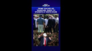 US President Donald Trump Teaches His 'Signature Dance' To Students At White House