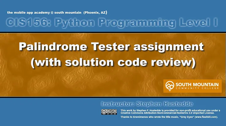 Python 04E1   Palindrome Tester with code review