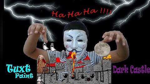 scary castle drawing on tux paint