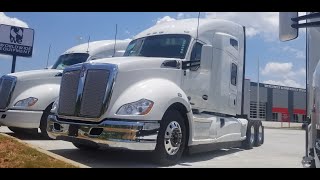 2020 Kenworth T680 White Semi Truck Full Walkaround Exterior and Interior