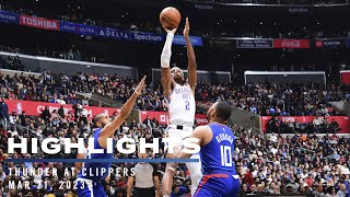 OKC Thunder Wins 101-100 Over LA Clippers | Game Highlights | March 21, 2023