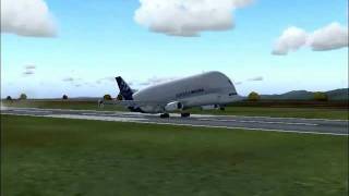 Landing Airbus Beluga FS2004.