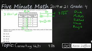 4th Grade STAAR Practice Converting Units (4.8B - #3)