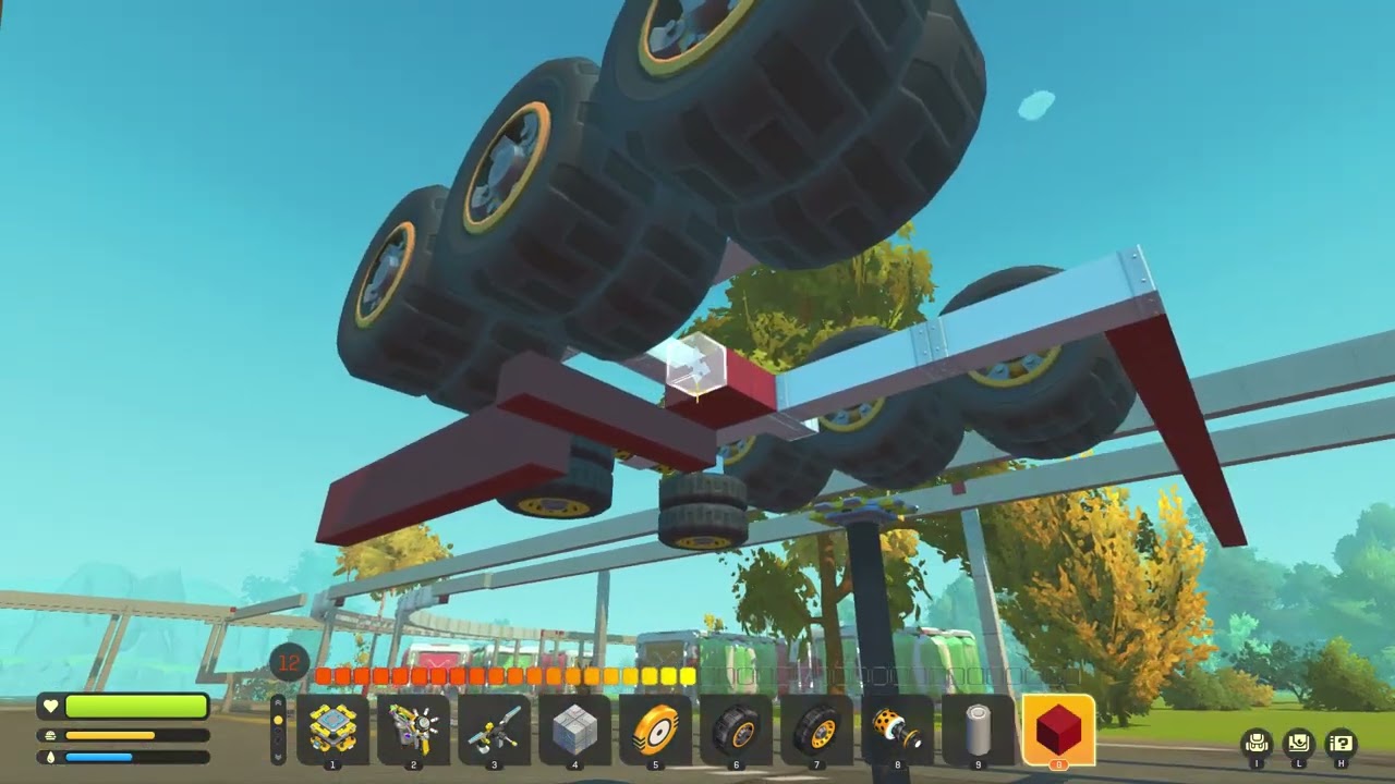 Scrap Mechanic - Build tutorial of my train bogie. Its quite long but highlights the track features.