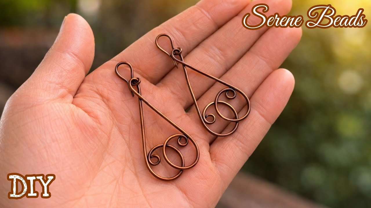 Simple wire earrings | Quick and easy wire earrings | Simple wire earrings design