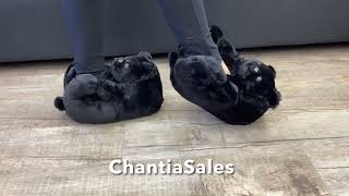 SLIPPER PLUSH - TEDDY BEAR BLACK COLOUR #P273599-BLK screenshot 5