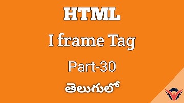 HTML Tutorial I Frame Tag Part 30 In Telugu