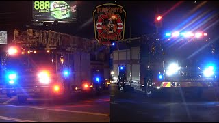 Toronto Fire, ON - A441, S445, DC44 & NEW P444 Responding.