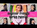 DIY BARBIE PONY / 90s inspired swoop ponytail with flips BEGINNER FRIENDLY