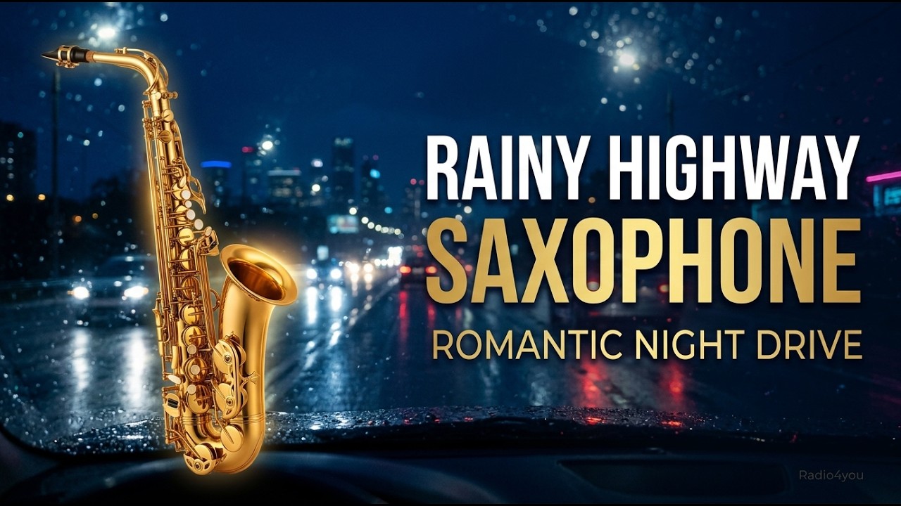 Cover Rainy Highway Saxophone 🌧️ Romantic Night Drive Saxophone Music
