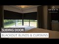 Electric Curtains and Blackout Blinds in Sliding Door Corner