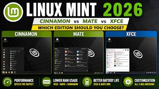 Linux Mint | Cinnamon vs MATE vs XFCE (2026) | Which Linux Mint Edition Should You Choose? Linux Mint | Cinnamon vs MATE vs XFCE (2026) | Which Linux Mint Edition Should You Choose?