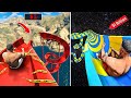 $1 Water Slide vs $1B Insane Looping Slide – Franklin Tested Them All!