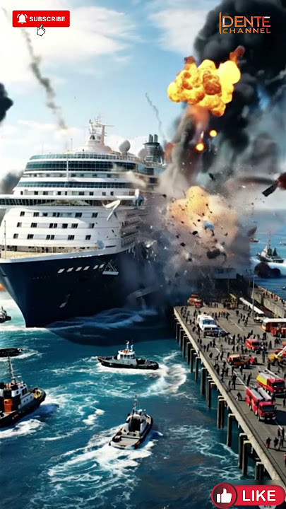 Giant Cruise Liner Slams Into Port #shorts #short