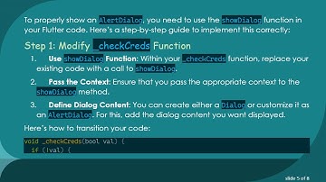 How to Show an AlertDialog in Flutter When a Button is Pressed