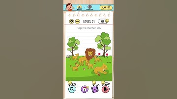 Brain Test Level 71 Answer - Help the mother lion