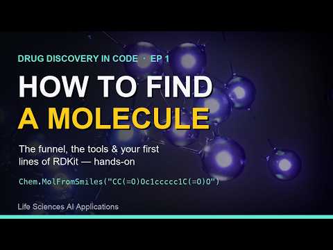 Drug Discovery in Code · Ep 1: How to Find a Molecule (Python + RDKit)