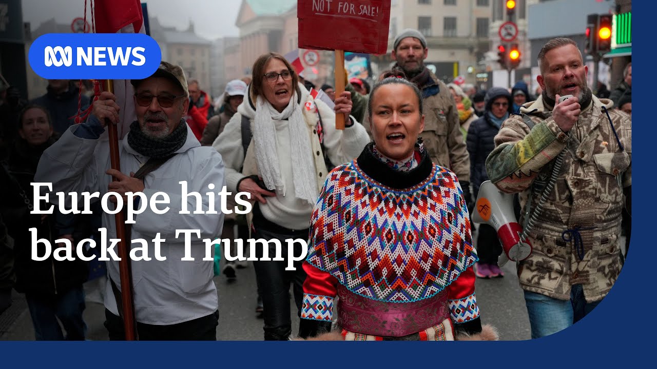 European leaders condemn Trump tariffs over Greenland seizure bid | ABC NEWS