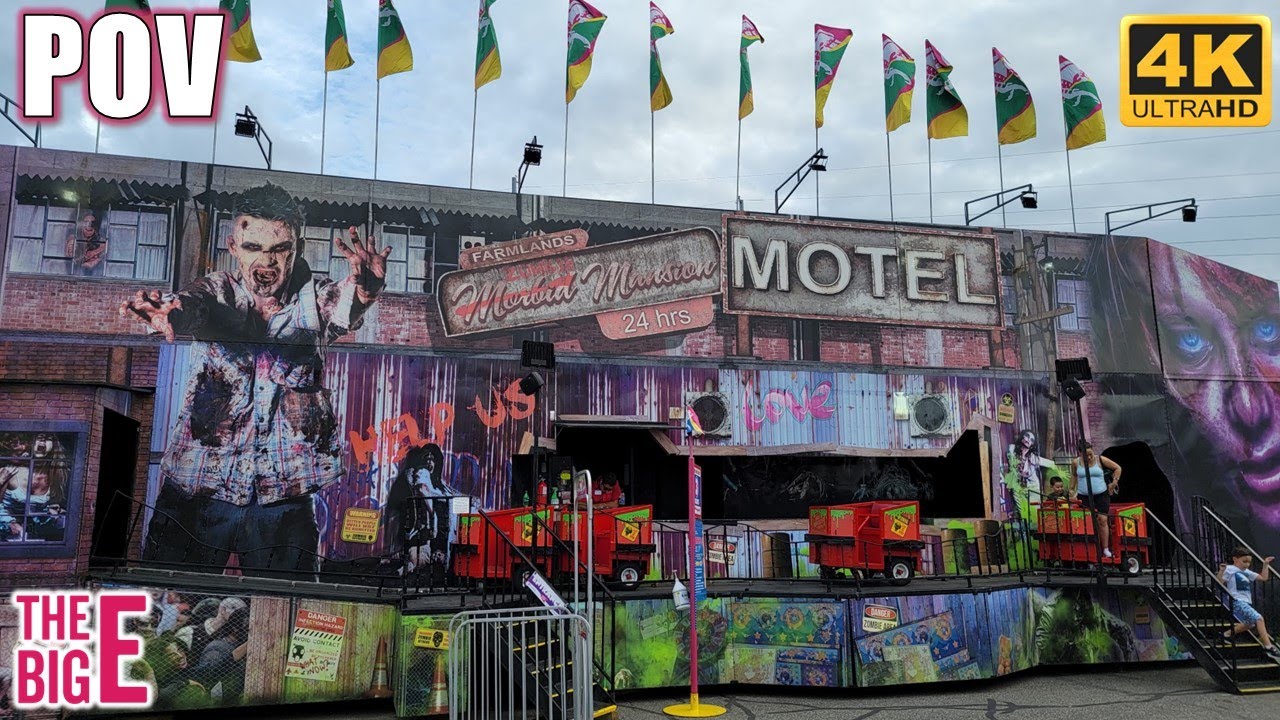 Morbid Mansion POV (4K 60FPS), North American Midway Dark Ride | Non-Copyright