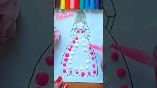 Barbie Color Drop Art  #craftdiyden #youtubeshorts #shorts #barbie #viral #trending #short #ytshort