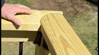 How to Cut Curved Top Cap Corner Detail for Wood Deck Guard Rails (Warning: Causes Strong Reactions)