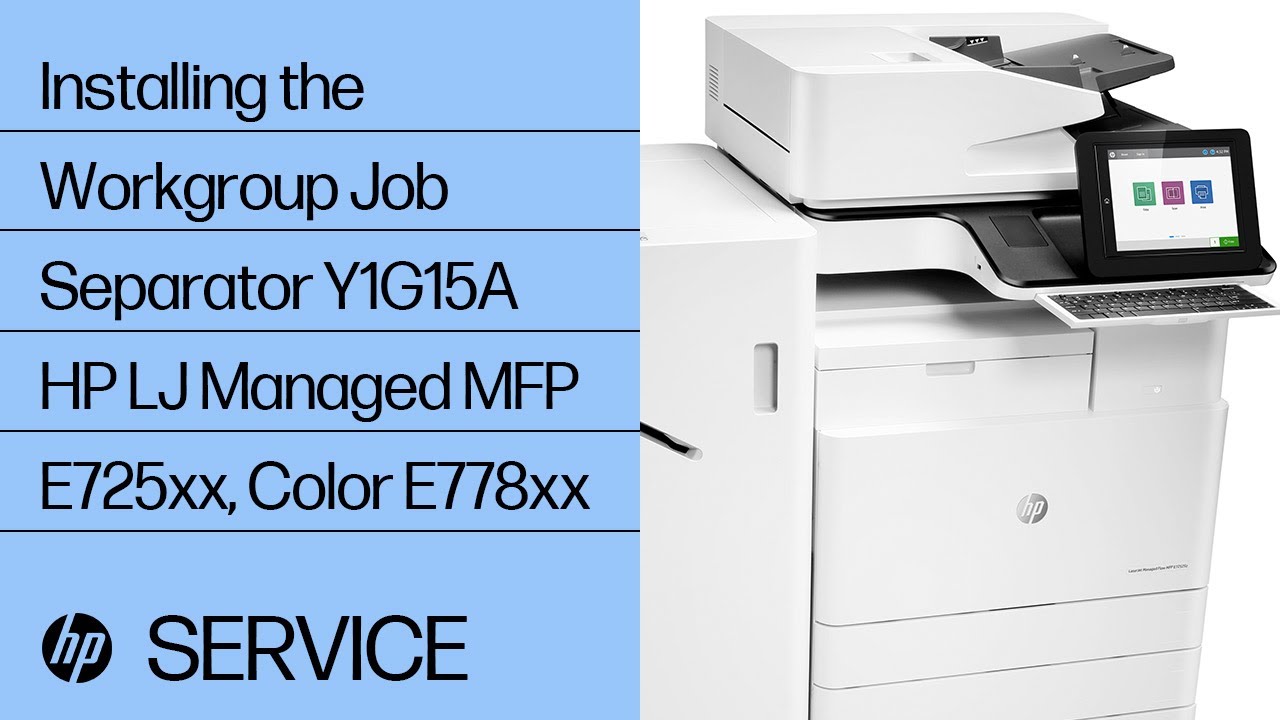 Installing the Workgroup Job Separator Y1G15A | HP LaserJet
