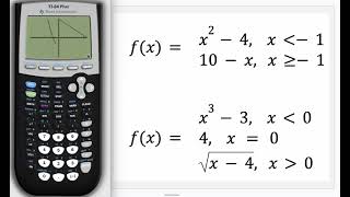 Graphing a Piecewise function on the TI84