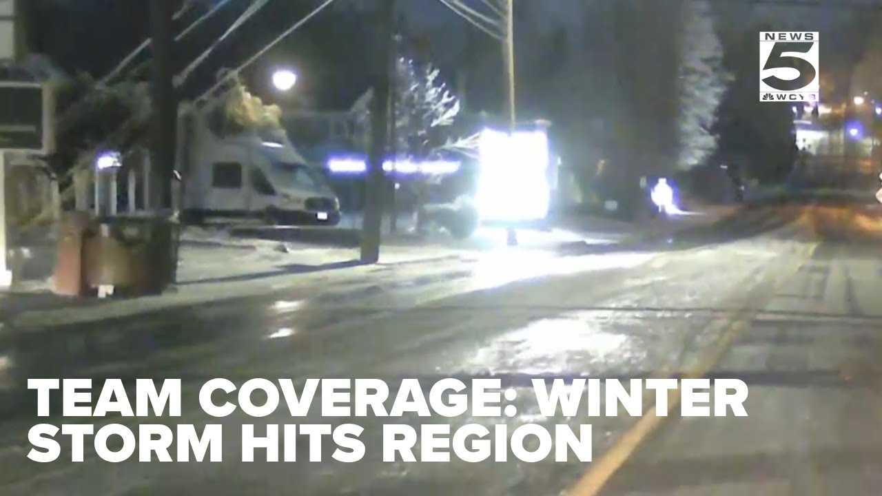 Team coverage: Icy roads cause dangerous conditions in region - YouTube