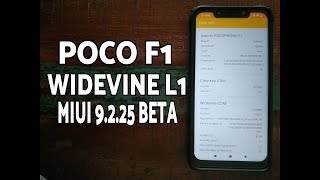 Первый взгляд на Poco F1 Widevine L1, бета-версия MIUI; Widevine L1 Pocophone F1