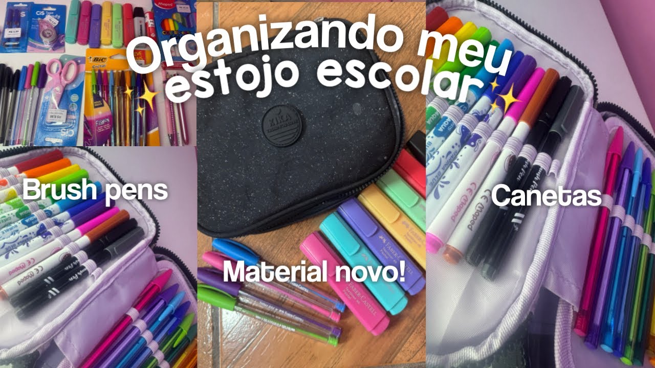 ORGANIZANDO MEU ESTOJO ESCOLAR 2026!💗 | Meu material escolar,organização+✨