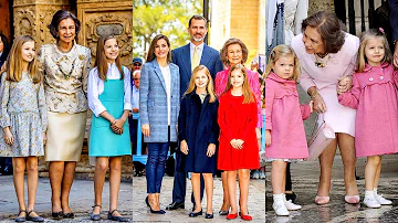 Memorable Pictures of World Famous Queen Sofia Princess Leonor and Fanta Sofia of Spain