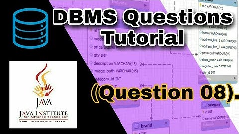 DBMS Question Session Task 8 | 1st Year | Semester 01 | Java Institute | U.M.Amindu Dulanjana