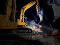 Excavator Night Work: Digging Deep & Laying Pipes! 🚧