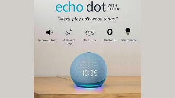 Amazon Echo Dot 4th Gen with clock | Smart speaker with powerful bass, LED display and Alexa (Blue)