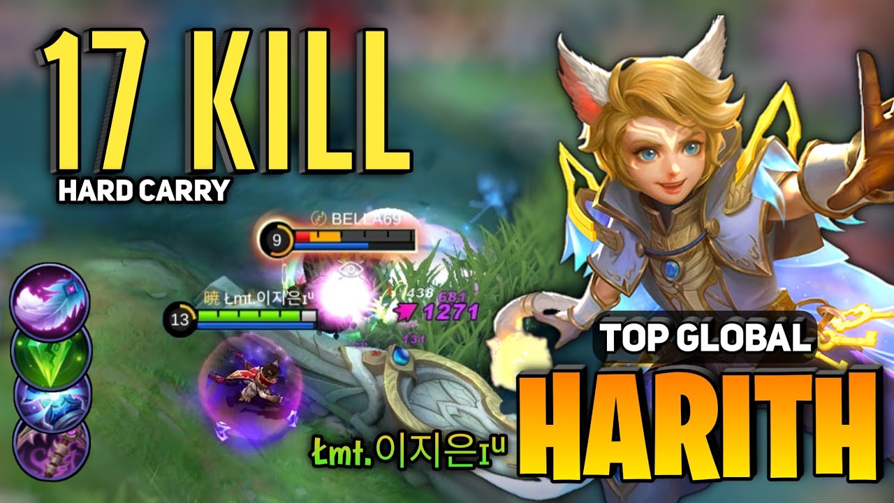 17 KILL! Harith Best Build 2022 [ Top Global Harith Gameplay ] By Łmt.이지은ɪᵘ - Mobile Legends