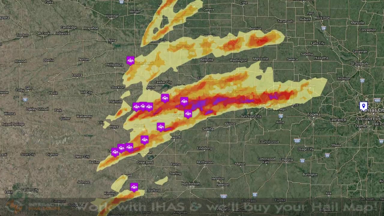 5-1-18 Hail near Hays, KS - YouTube