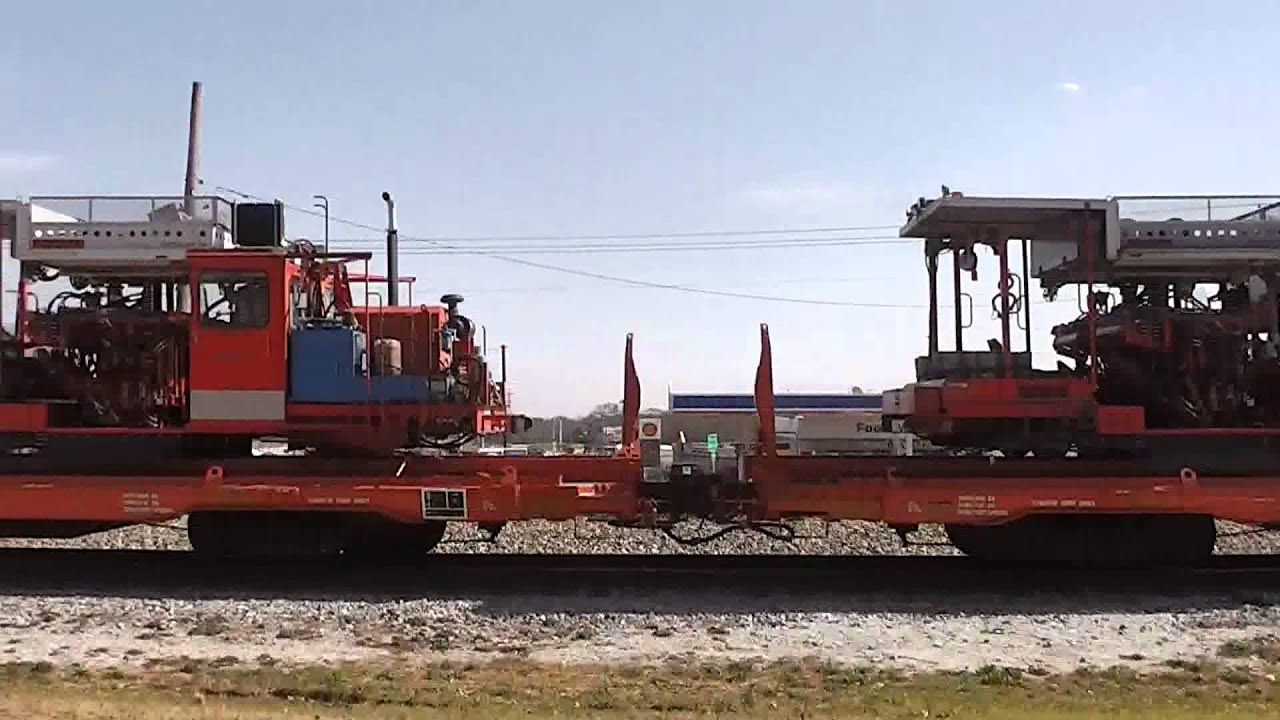 Norfork Southern Maintenance Train & Equipment Ready to Ship HD 3-15-2013 Douglasville,Ga. - YouTube