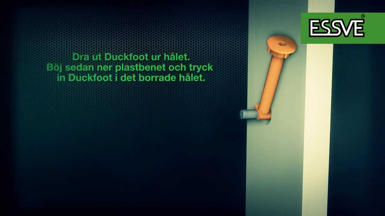 Instruktionsfilm för ESSVE Gipsankare Duck Foot