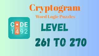 Cryptogram Level 261 - 270 Answer | Cryptogram Puzzle Game Solutions 🔐🧠 | Mini Boss