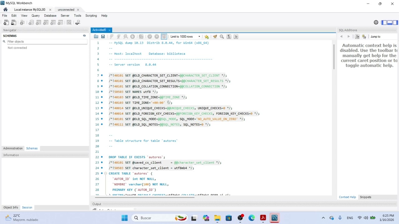 Base de datos MySQL - Unidad 5