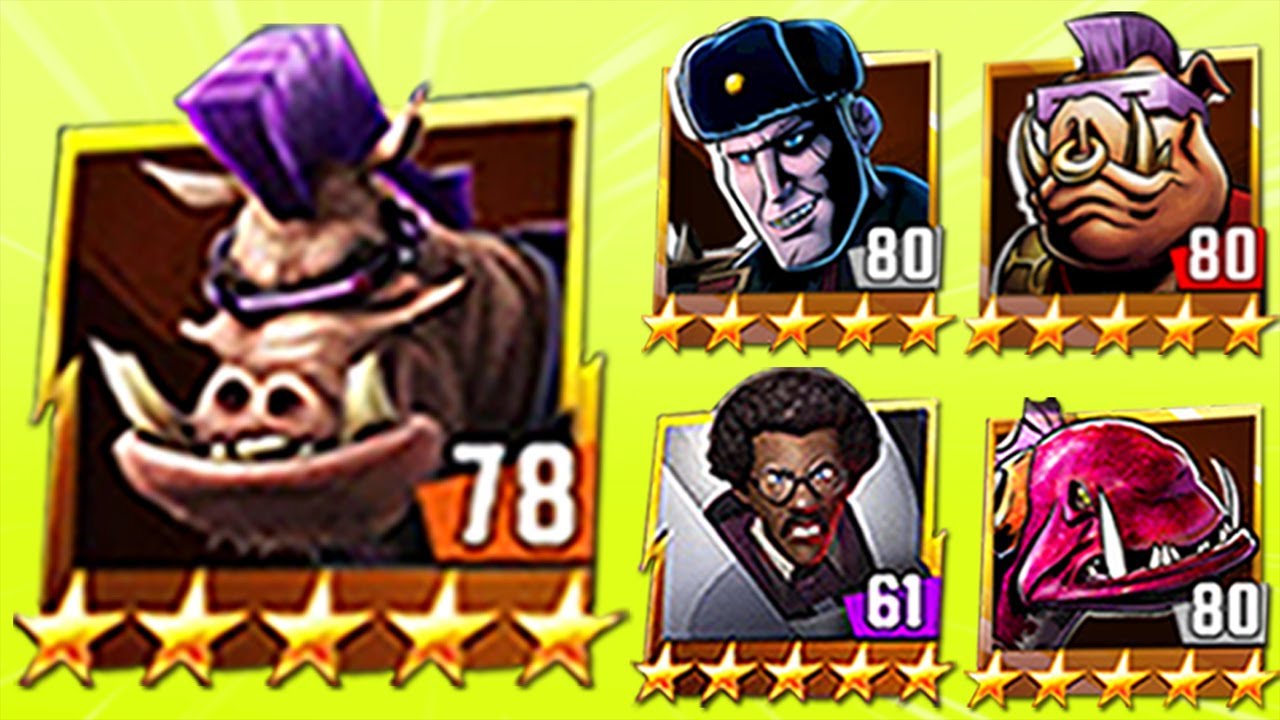 TMNT Legends Bebop, Steranko, Bebop Classic, Fishface, Baxter Stockman