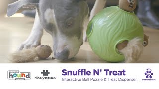 Nina Ottosson by Outward Hound Dog Snuffle N' Treat Ball Puzzle, Green,  One-Size