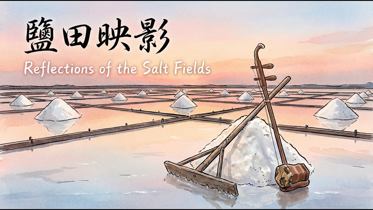 1 Hour Erhu Music | Taiwan 🇹🇼 | Salt Fields | Meditation, Work, Relax, Sleep, and Reading