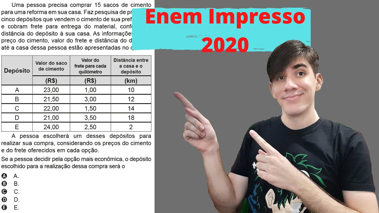 Uma Pessoa Precisa Comprar 15 Sacos De Cimento - RETOEDU