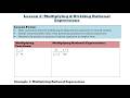 Math 20-1 Lesson 2: Multiplying and Dividing Rational Expressions